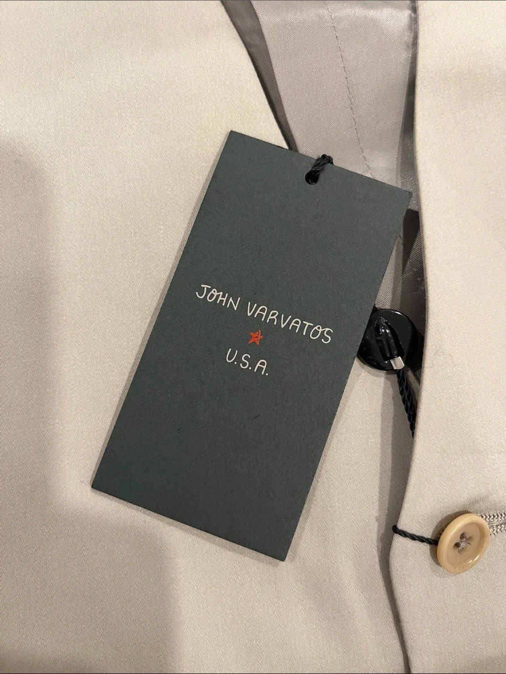 John Varvatos Taupe Men's Tailored Vest